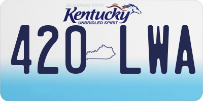 KY license plate 420LWA
