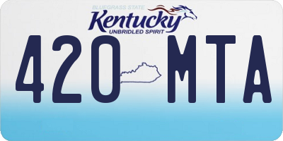 KY license plate 420MTA