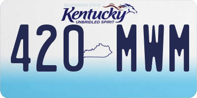 KY license plate 420MWM
