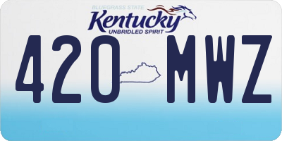 KY license plate 420MWZ