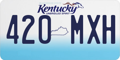 KY license plate 420MXH