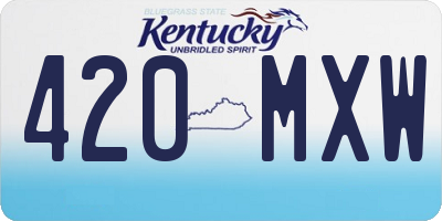 KY license plate 420MXW