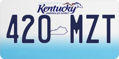 KY license plate 420MZT