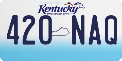 KY license plate 420NAQ
