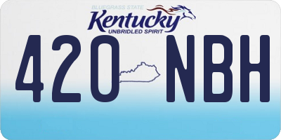 KY license plate 420NBH