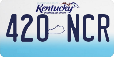 KY license plate 420NCR