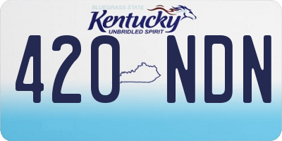 KY license plate 420NDN