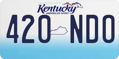 KY license plate 420NDO