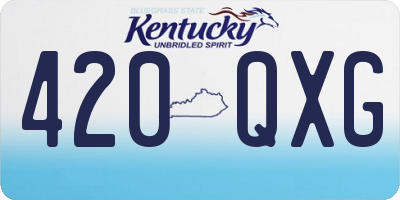 KY license plate 420QXG