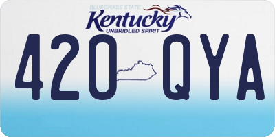 KY license plate 420QYA