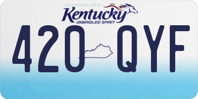 KY license plate 420QYF