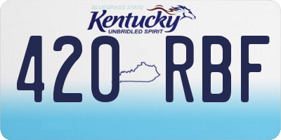 KY license plate 420RBF