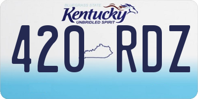 KY license plate 420RDZ