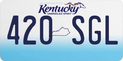 KY license plate 420SGL