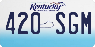 KY license plate 420SGM