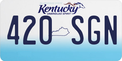 KY license plate 420SGN