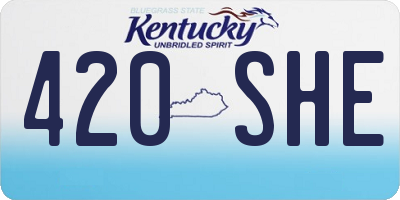 KY license plate 420SHE