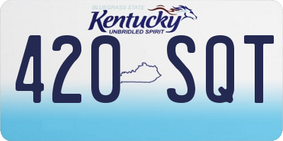 KY license plate 420SQT
