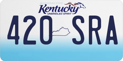 KY license plate 420SRA