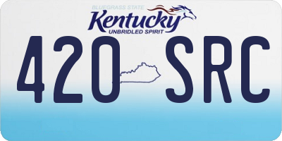 KY license plate 420SRC