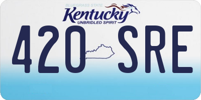 KY license plate 420SRE