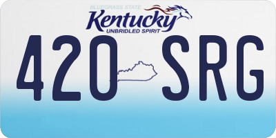 KY license plate 420SRG