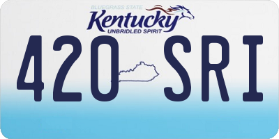 KY license plate 420SRI