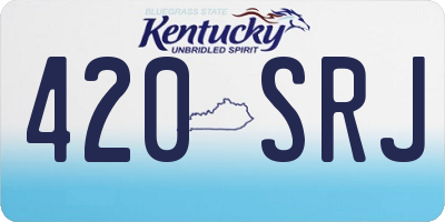 KY license plate 420SRJ