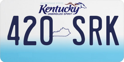 KY license plate 420SRK