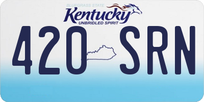 KY license plate 420SRN