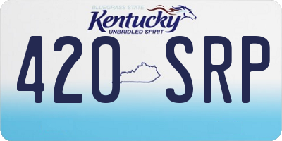 KY license plate 420SRP