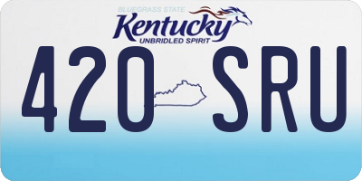 KY license plate 420SRU