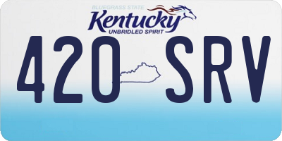 KY license plate 420SRV