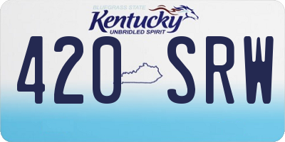 KY license plate 420SRW