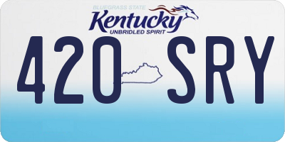 KY license plate 420SRY