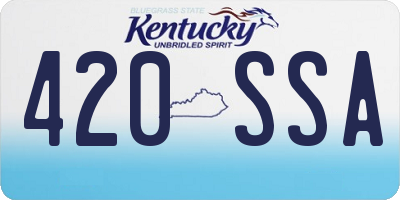 KY license plate 420SSA