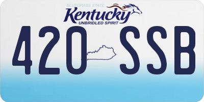 KY license plate 420SSB