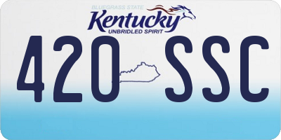 KY license plate 420SSC