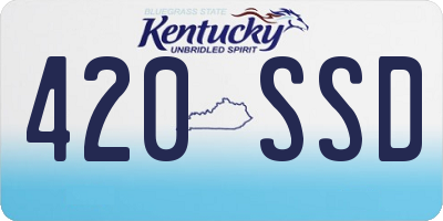 KY license plate 420SSD