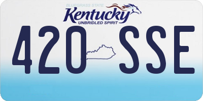 KY license plate 420SSE