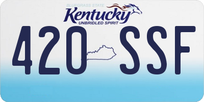 KY license plate 420SSF