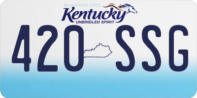 KY license plate 420SSG