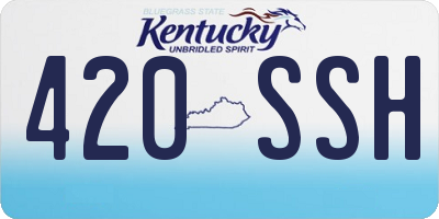 KY license plate 420SSH