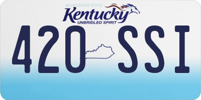 KY license plate 420SSI