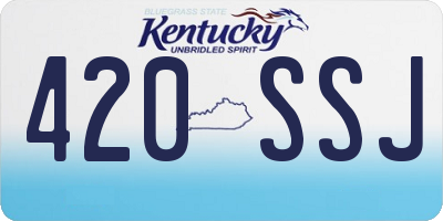 KY license plate 420SSJ
