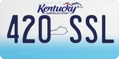 KY license plate 420SSL