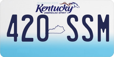 KY license plate 420SSM