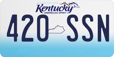KY license plate 420SSN