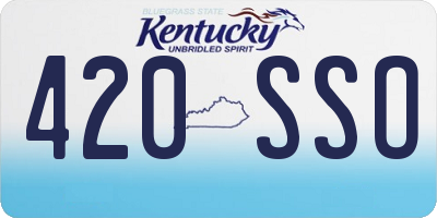 KY license plate 420SSO