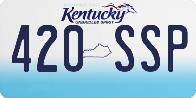 KY license plate 420SSP